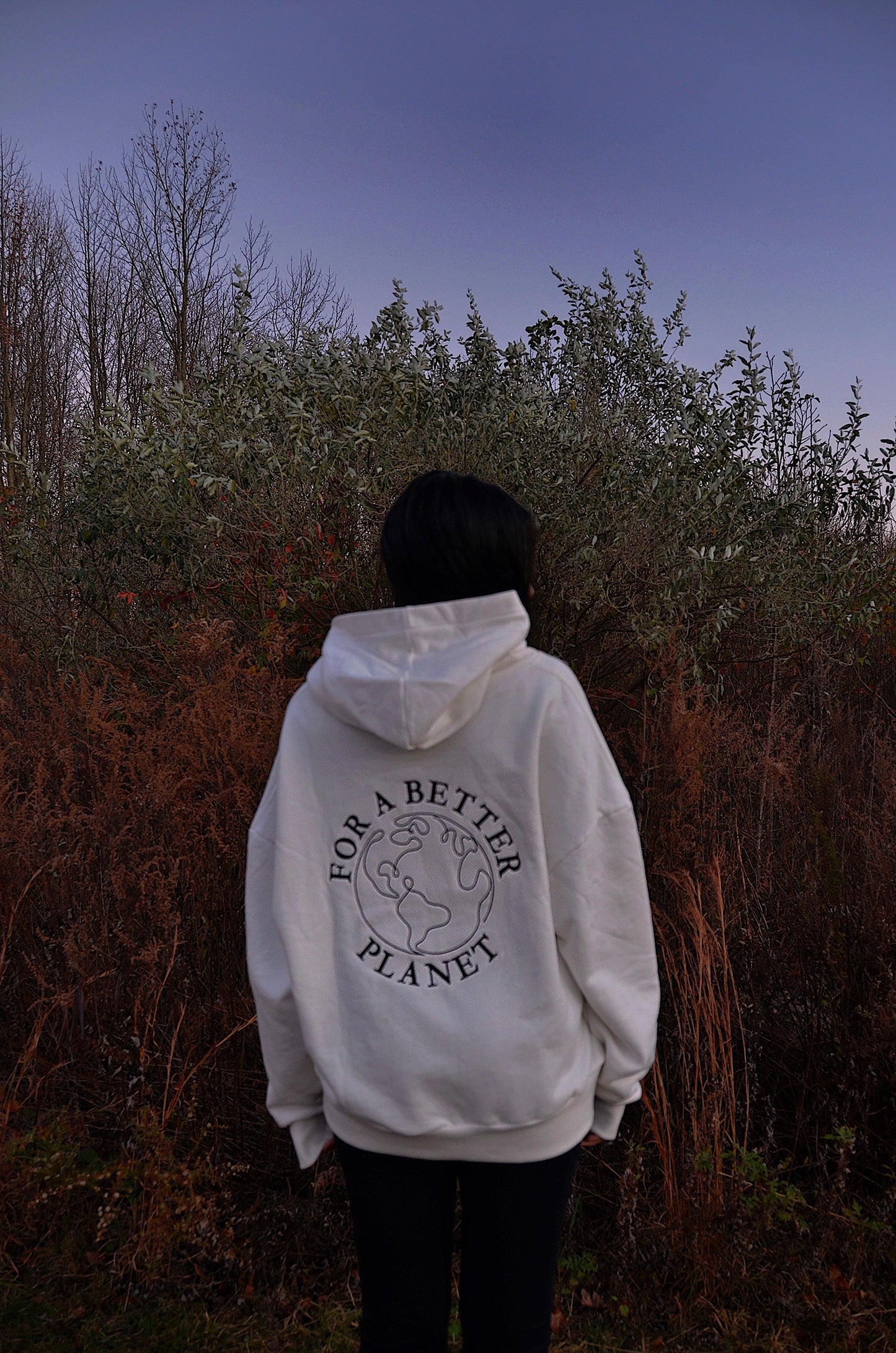 Oversized Off-White Bamboo Hoodie - Unisex