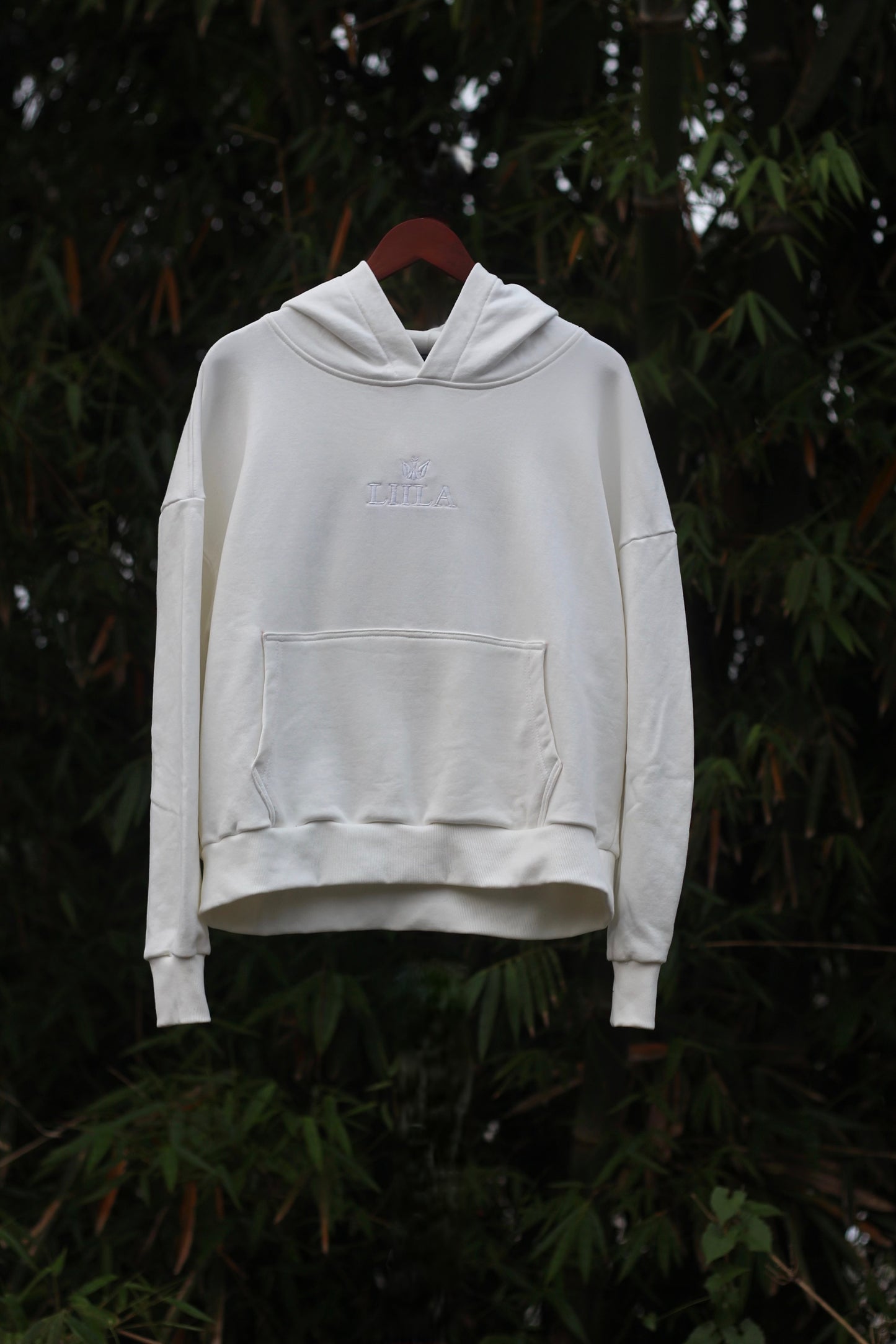 Oversized Off-White Bamboo Hoodie - Unisex