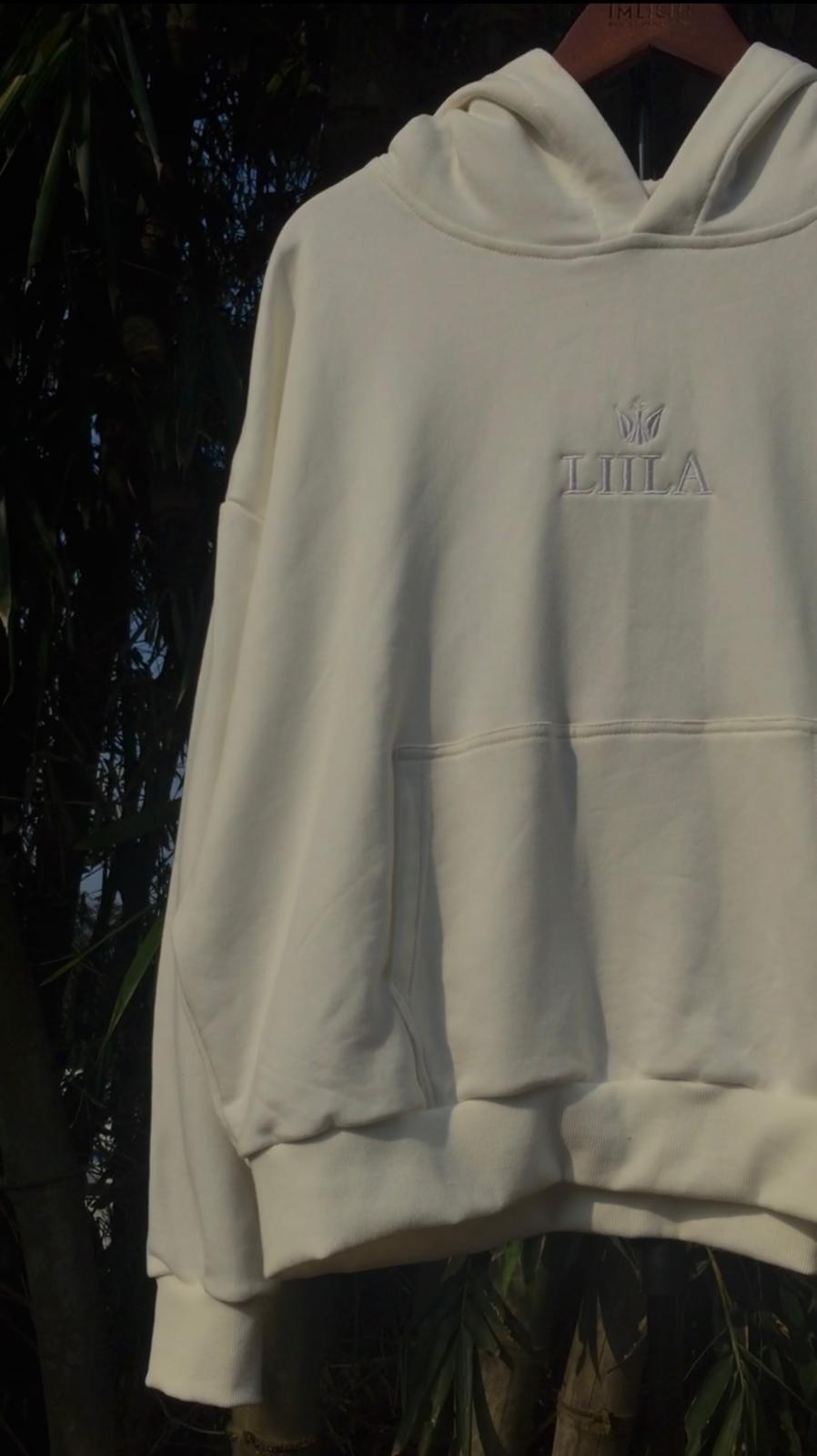Oversized Off-White Bamboo Hoodie - Unisex