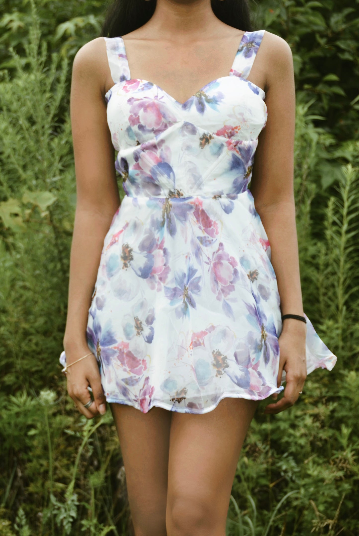 Upcycled Floral Corset Dress
